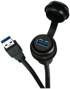 MSDD pass-through USB 3.0 form A, 2.0 m cable, design black 