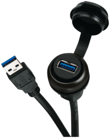 MSDD pass-through USB 3.0 form A, 2.0 m cable, design black  4000-73000-0180001